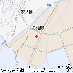 秋田県由利本荘市三条（鉄炮野）周辺の地図