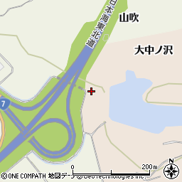 秋田県由利本荘市三条（大中ノ沢）周辺の地図