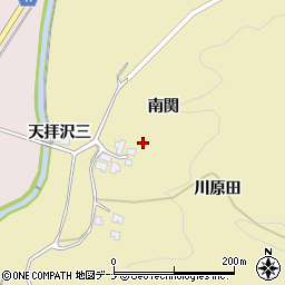 秋田県由利本荘市大沢南関周辺の地図