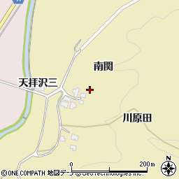 秋田県由利本荘市大沢（南関）周辺の地図