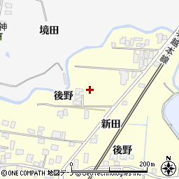 秋田県由利本荘市藤崎（後野）周辺の地図