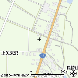 秋田県横手市金沢中野上矢来沢271-1周辺の地図