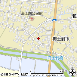 秋田県由利本荘市西目町海士剥（海士剥下）周辺の地図