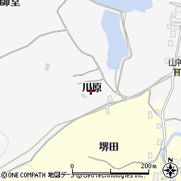 秋田県由利本荘市薬師堂川原周辺の地図