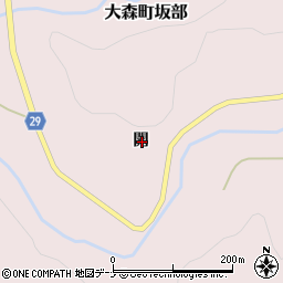 秋田県横手市大森町坂部開周辺の地図