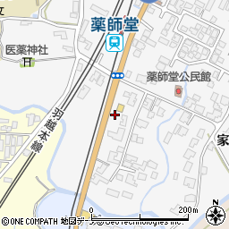 秋田県由利本荘市薬師堂堂ノ下周辺の地図