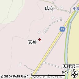 秋田県由利本荘市館前天神周辺の地図