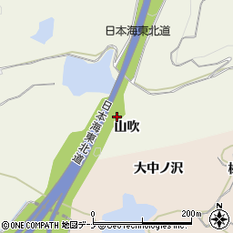秋田県由利本荘市二十六木山吹周辺の地図