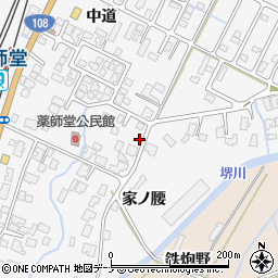 秋田県由利本荘市薬師堂家ノ腰15周辺の地図
