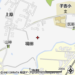 秋田県由利本荘市薬師堂境田周辺の地図