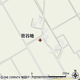 秋田県美郷町（仙北郡）金沢西根（菅谷地）周辺の地図