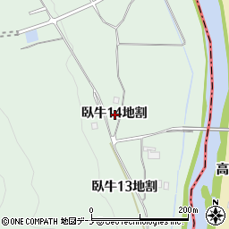 岩手県北上市臥牛１４地割周辺の地図