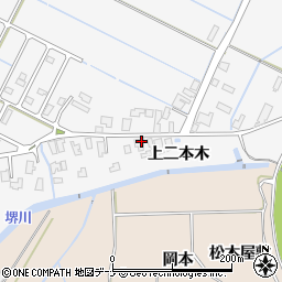 秋田県由利本荘市薬師堂上二本木周辺の地図