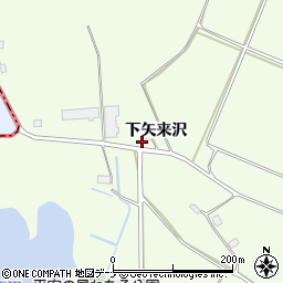秋田県横手市金沢中野下矢来沢388周辺の地図