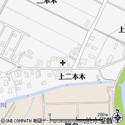 秋田県由利本荘市薬師堂上二本木72周辺の地図