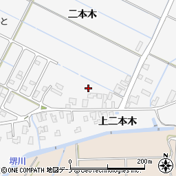 秋田県由利本荘市薬師堂二本木周辺の地図