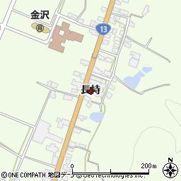 秋田県横手市金沢中野（長持）周辺の地図