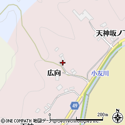 秋田県由利本荘市館前天神坂ノ下2周辺の地図