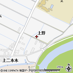 秋田県由利本荘市薬師堂上野周辺の地図