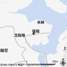 秋田県由利本荘市薬師堂堤端周辺の地図