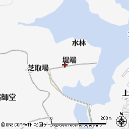 秋田県由利本荘市薬師堂（堤端）周辺の地図