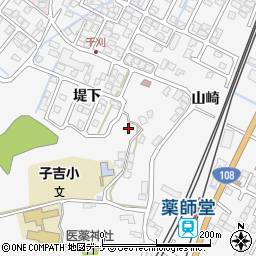 秋田県由利本荘市薬師堂周辺の地図