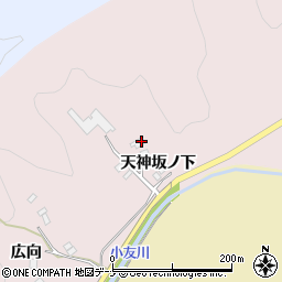 秋田県由利本荘市館前天神坂ノ下34周辺の地図