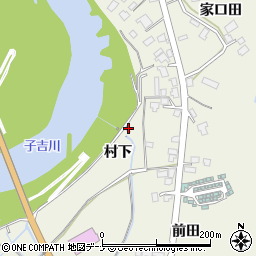 秋田県由利本荘市二十六木村下周辺の地図
