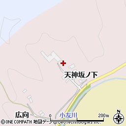 秋田県由利本荘市館前天神坂ノ下25周辺の地図