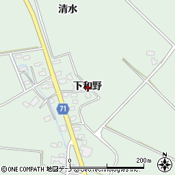 秋田県横手市黒川下和野周辺の地図