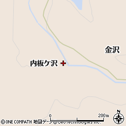 秋田県横手市金沢内板ケ沢周辺の地図