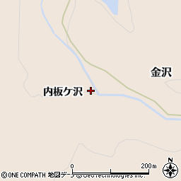 秋田県横手市金沢（内板ケ沢）周辺の地図