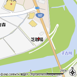 秋田県由利本荘市薬師堂（芝取場）周辺の地図