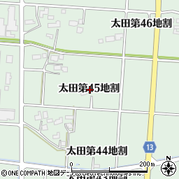 岩手県花巻市太田第４５地割周辺の地図