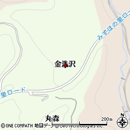 秋田県横手市金沢中野（金洗沢）周辺の地図