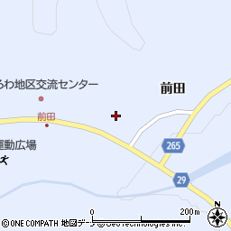 秋田県横手市大森町八沢木前田周辺の地図