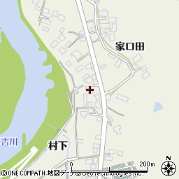 秋田県由利本荘市二十六木家口田54周辺の地図