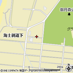 秋田県由利本荘市西目町海士剥（海士剥道下）周辺の地図