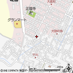 秋田県由利本荘市薬師堂山崎156-3周辺の地図