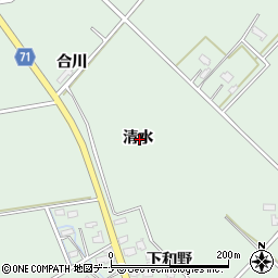 秋田県横手市黒川清水周辺の地図