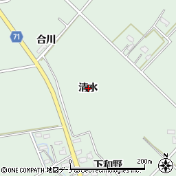 秋田県横手市黒川（清水）周辺の地図