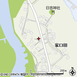 秋田県由利本荘市二十六木家口田43周辺の地図