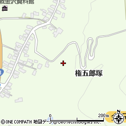 秋田県横手市金沢中野権五郎塚周辺の地図