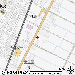 秋田県由利本荘市薬師堂谷地121-1周辺の地図