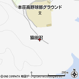 秋田県由利本荘市薬師堂（猿田沢）周辺の地図