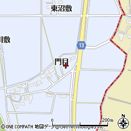 秋田県大仙市角間川町門目周辺の地図