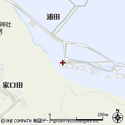 秋田県由利本荘市大中ノ沢浦田26周辺の地図