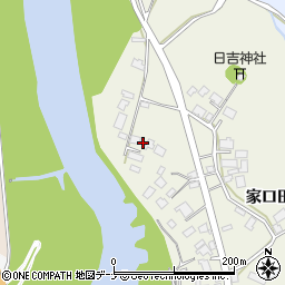 秋田県由利本荘市二十六木家口田周辺の地図