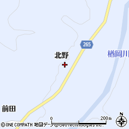 秋田県横手市大森町八沢木（北野）周辺の地図