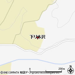 秋田県由利本荘市南ノ股下リ木沢周辺の地図